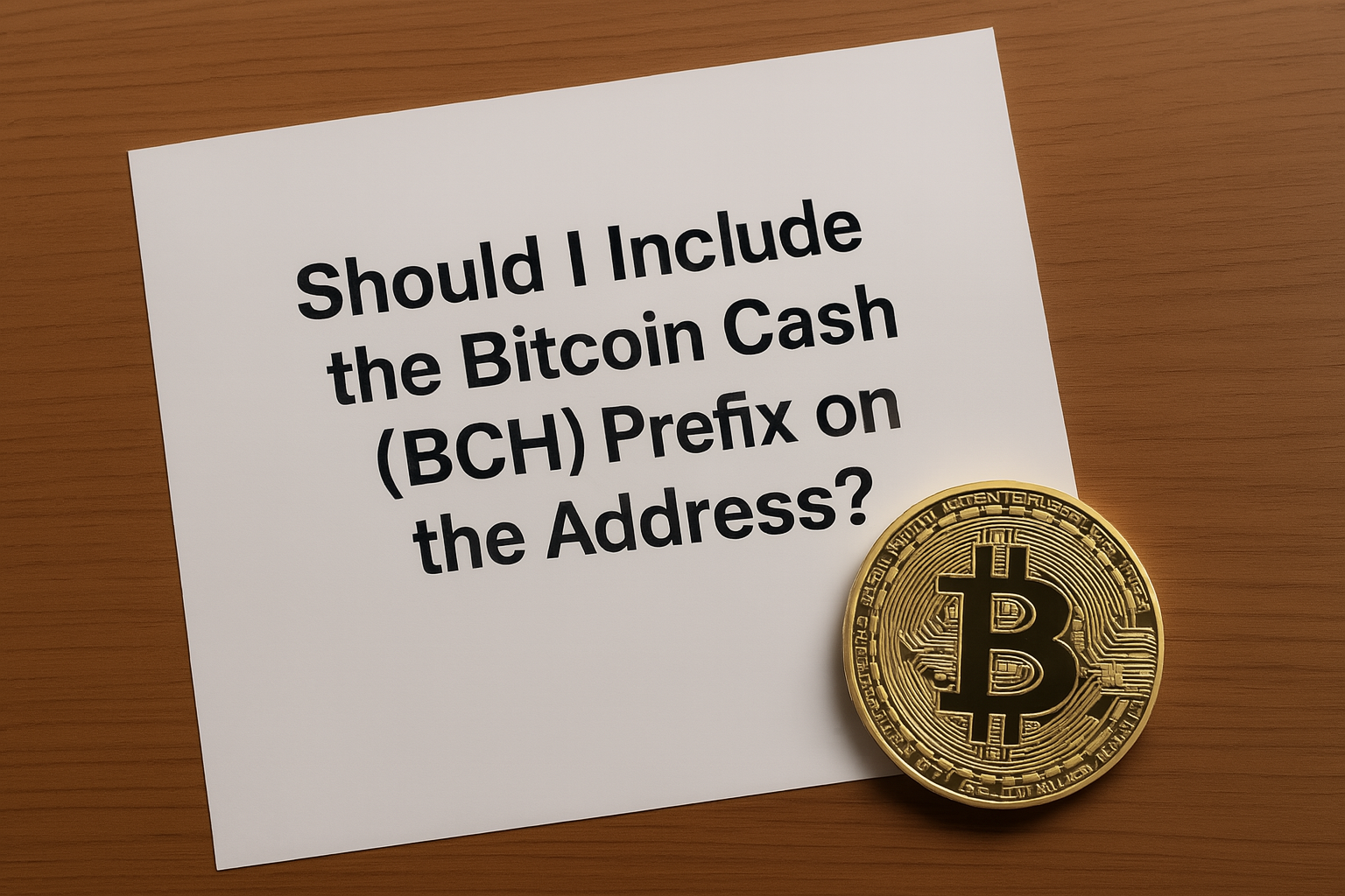 Should I Include the Bitcoin Cash (BCH) Prefix on the Address?